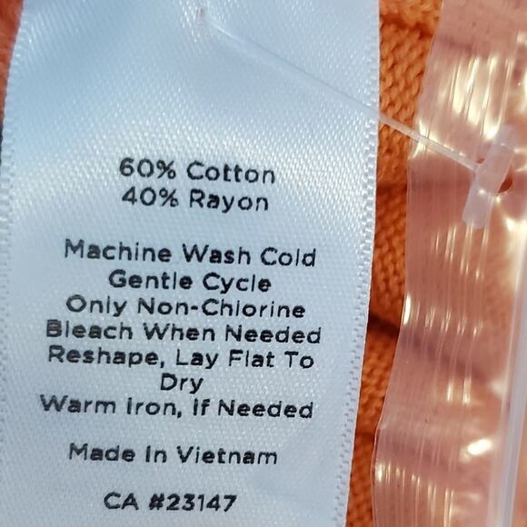 Talbots peach colored cardigan sweater plus size 2Xp petite‎ NEW - Picture 11 of 11